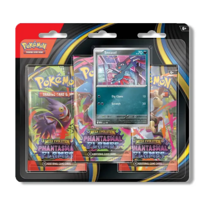 Phantasmal Flames 3‑Pack Blister (Sneasel) | Icehawk Collectibles