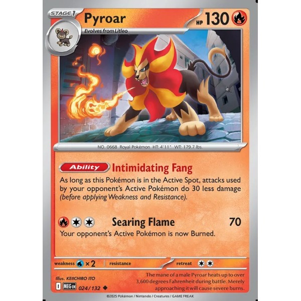 Pyroar - MEG-024 - Reverse Holofoil (Uncommon)