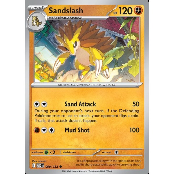 Sandslash - MEG-069 - Reverse Holofoil (Common)