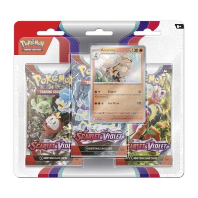 Scarlet & Violet 3 Pack Blister (Arcanine) | Icehawk Collectibles
