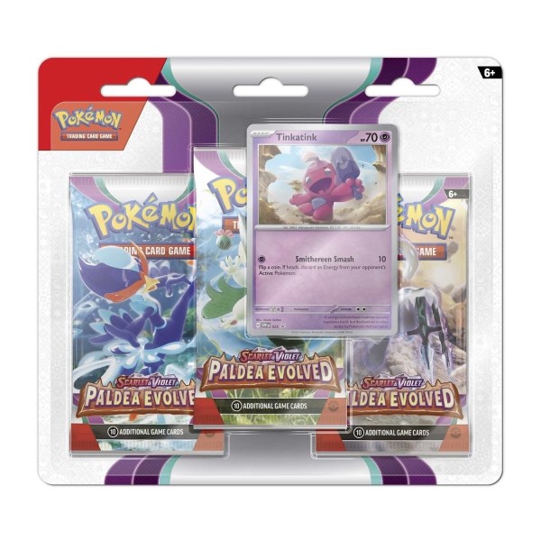 Paldea Evolved 3 Pack Blister (Tinkatink)