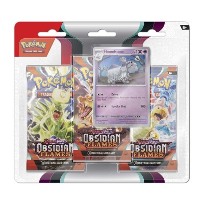 Obsidian Flames 3 Pack Blister (Houndstone) | Icehawk Collectibles