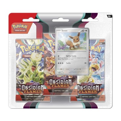 Obsidian Flames 3 Pack Blister (Eevee) | Icehawk Collectibles